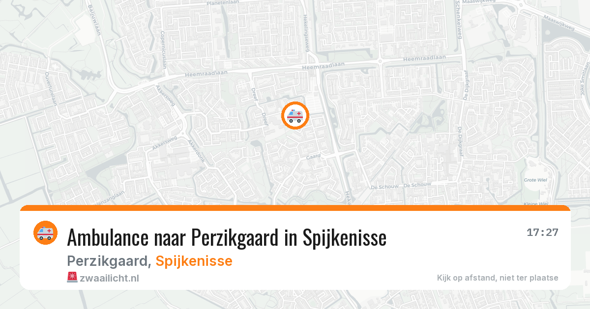 Ambulance naar Perzikgaard in Spijkenisse — 9 jun 2026