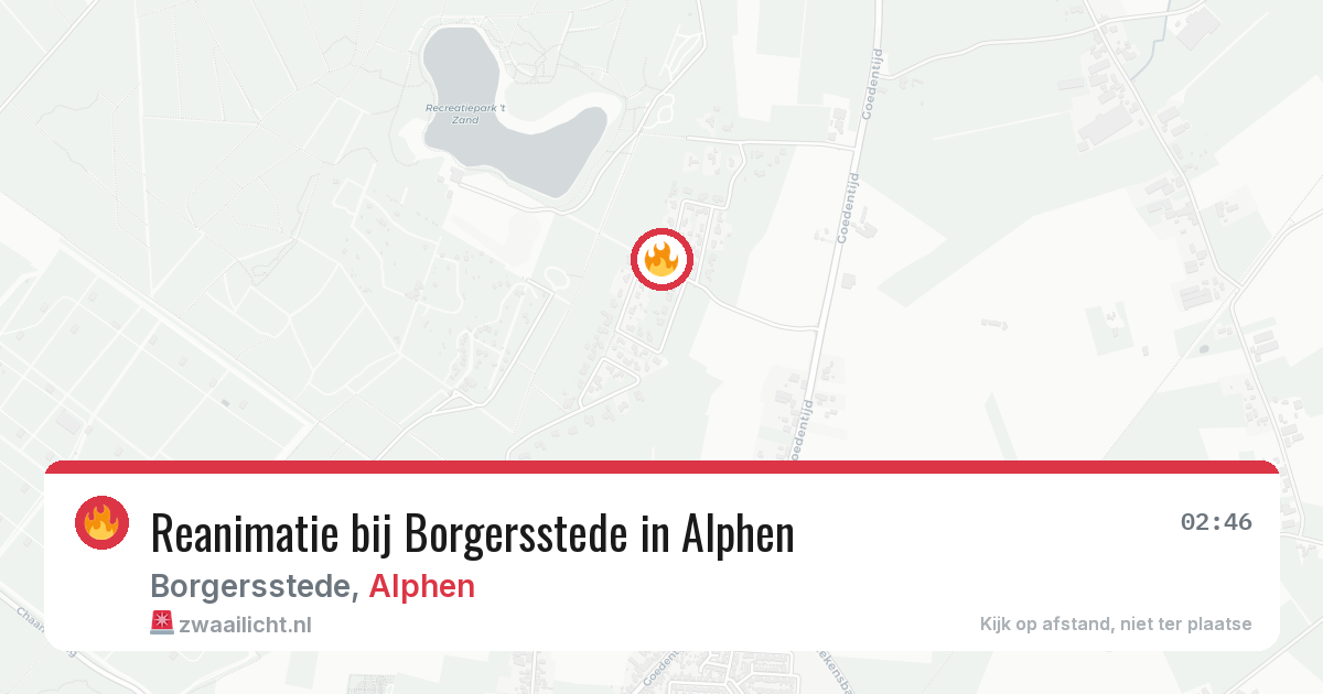 Reanimatie bij Borgersstede in Alphen — 30 jun 2026