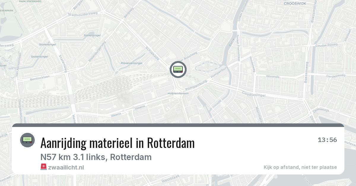 Aanrijding materieel in Rotterdam — 8 feb 2026