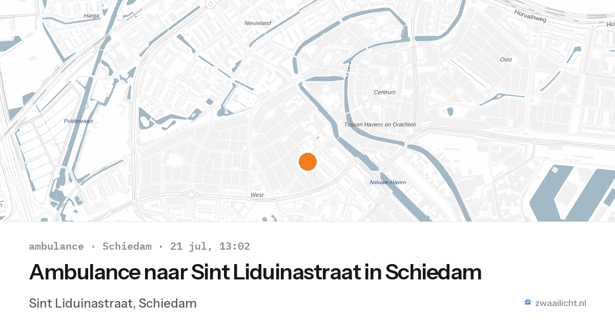 Ambulance naar Sint Liduinastraat in Schiedam — 21 jul 2026
