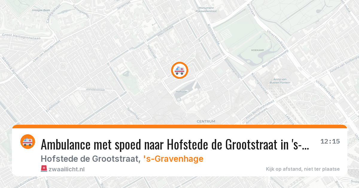 Ambulance met spoed naar Hofstede de Grootstraat in 's-Gravenhage — 5 feb 2026