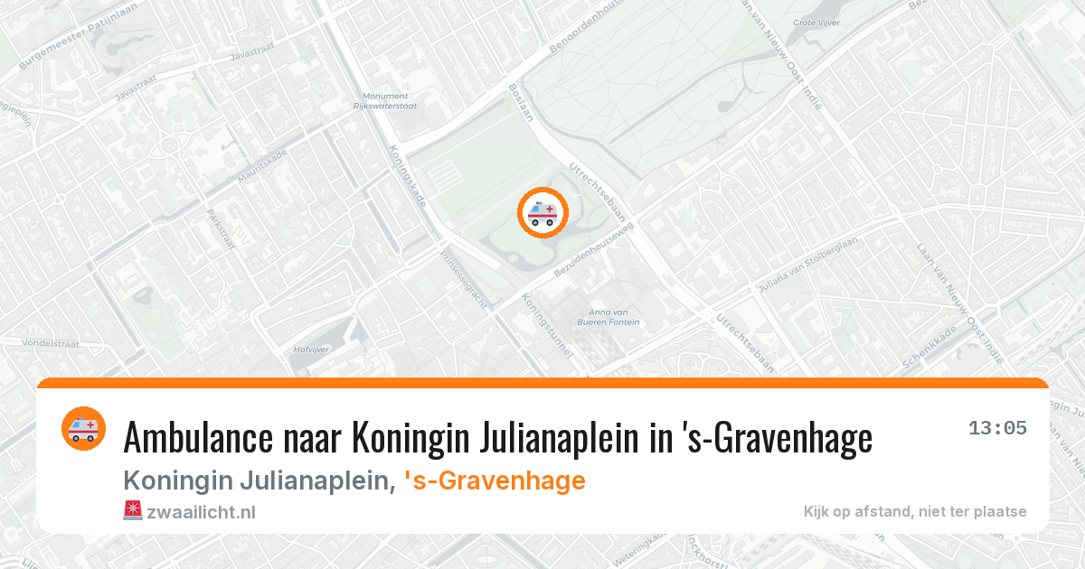 Ambulance naar Koningin Julianaplein in 's-Gravenhage — 12 aug 2026