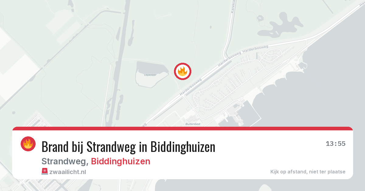 Brand bij Strandweg in Biddinghuizen — 27 apr 2026