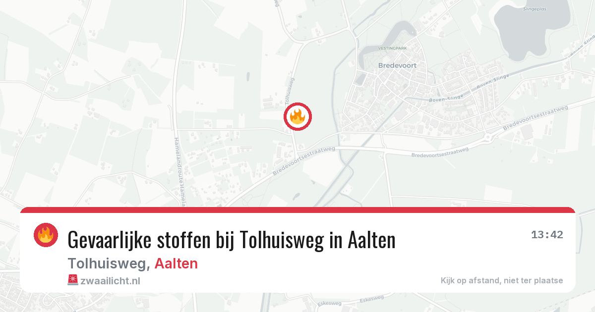 Gevaarlijke stoffen bij Tolhuisweg in Aalten — 6 apr 2026