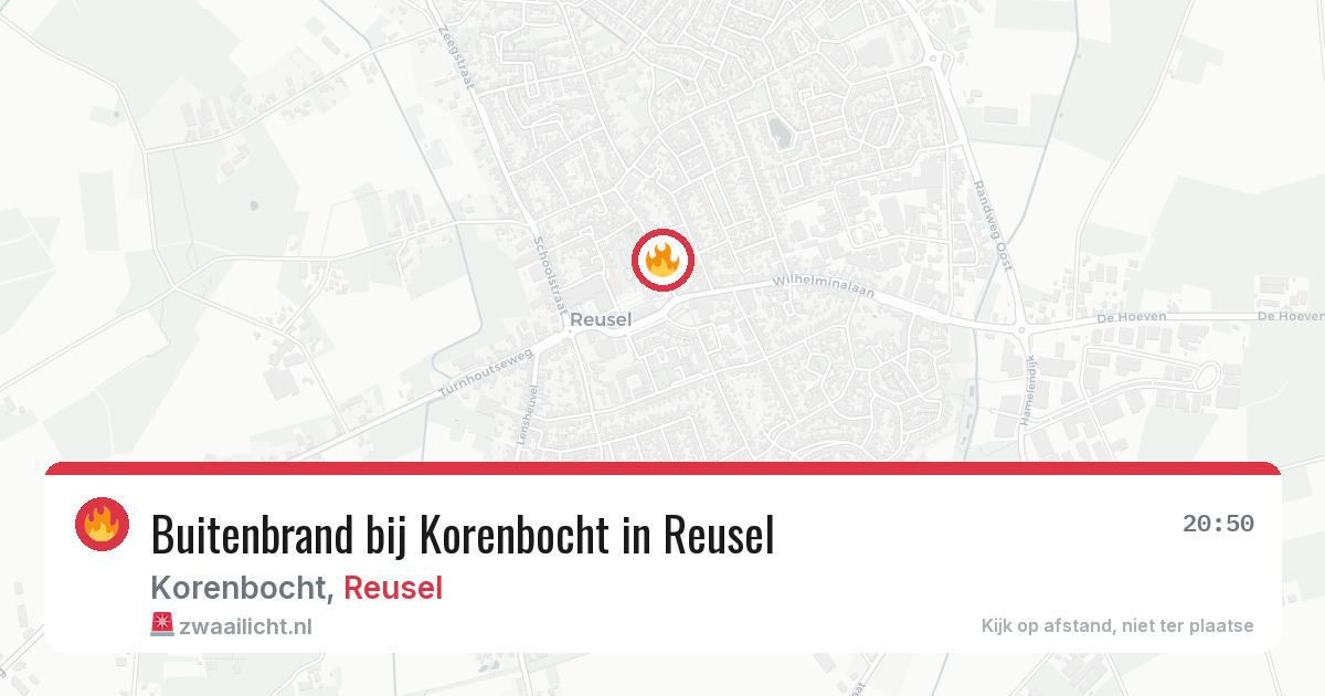 Buitenbrand bij Korenbocht in Reusel — 16 mrt 2026