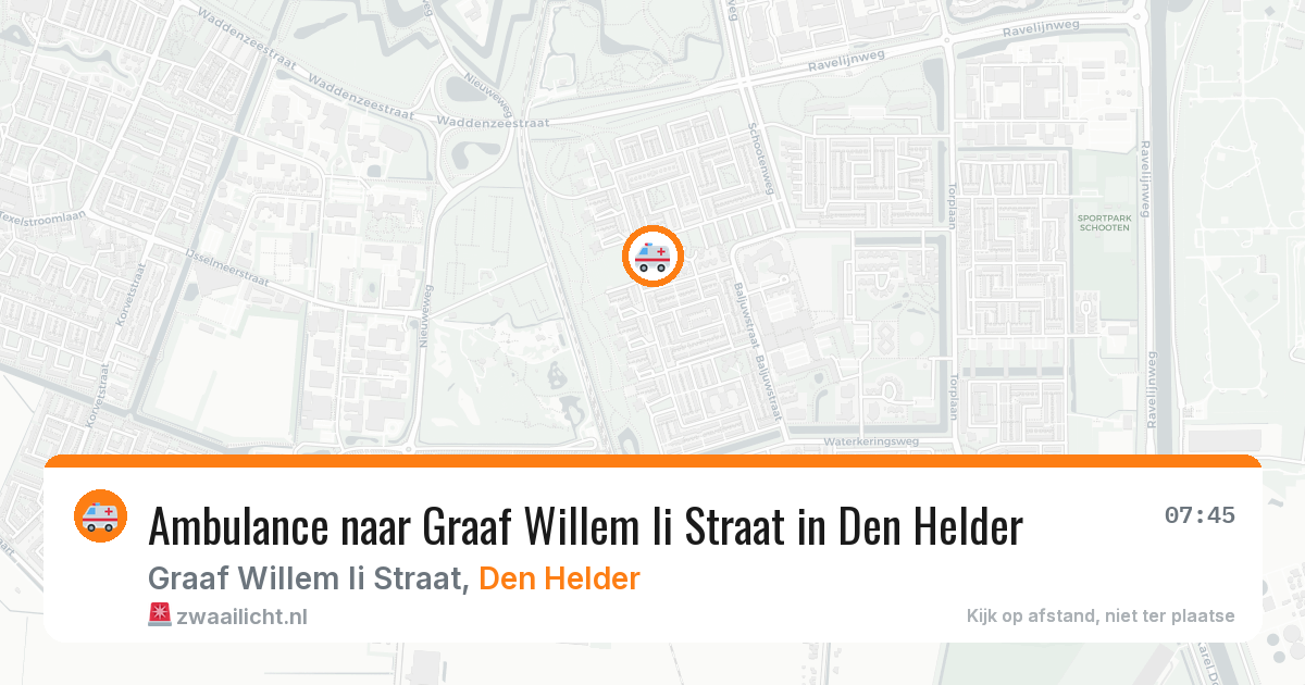 Ambulance naar Graaf Willem Ii Straat in Den Helder — 1 jun 2026
