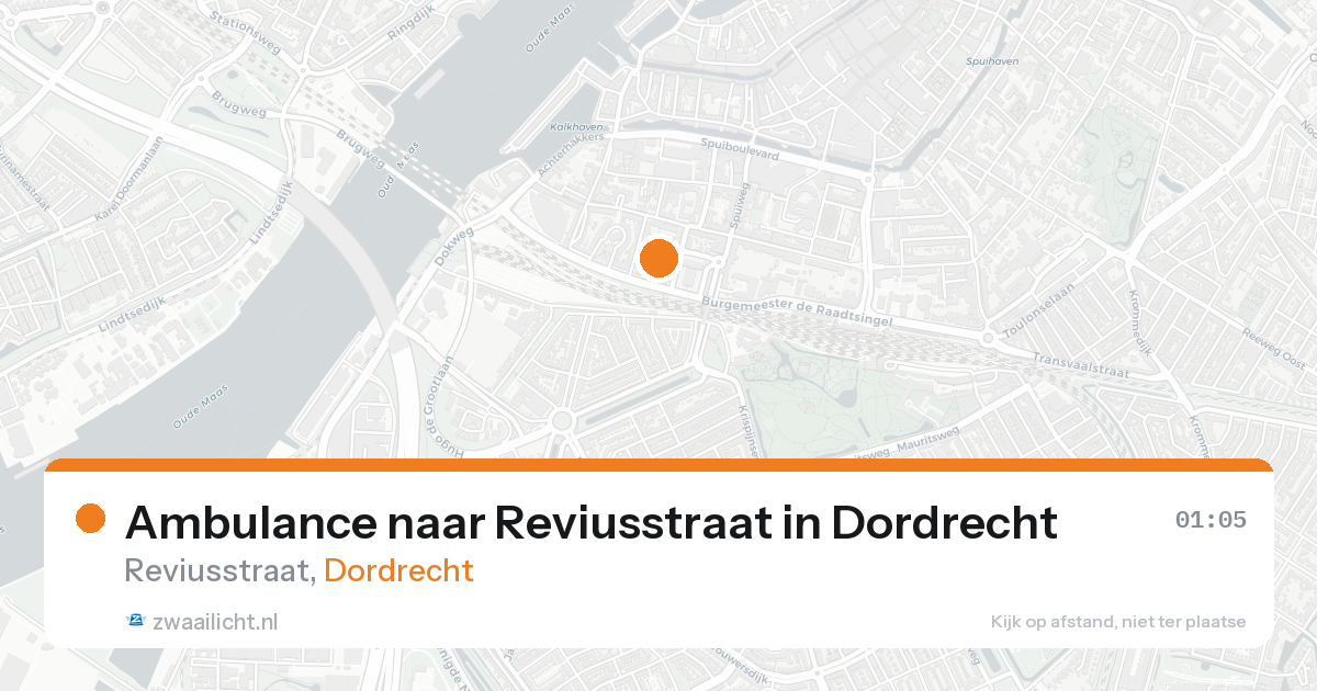 Ambulance naar Reviusstraat in Dordrecht — 23 aug 2026