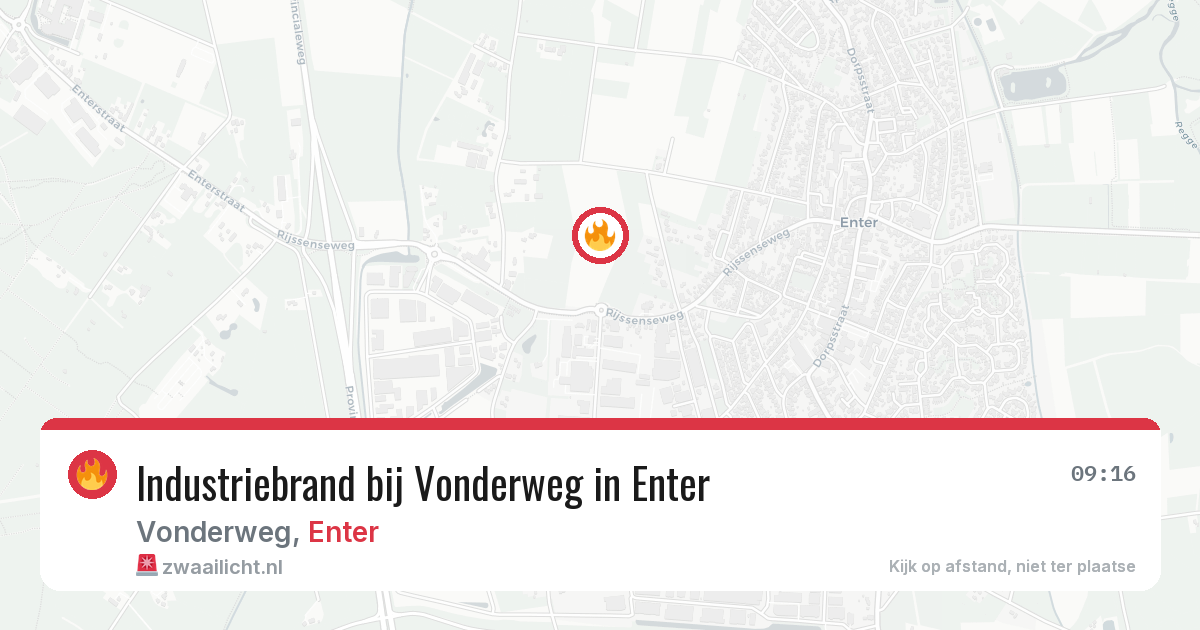 Industriebrand bij Vonderweg in Enter — 28 mrt 2026