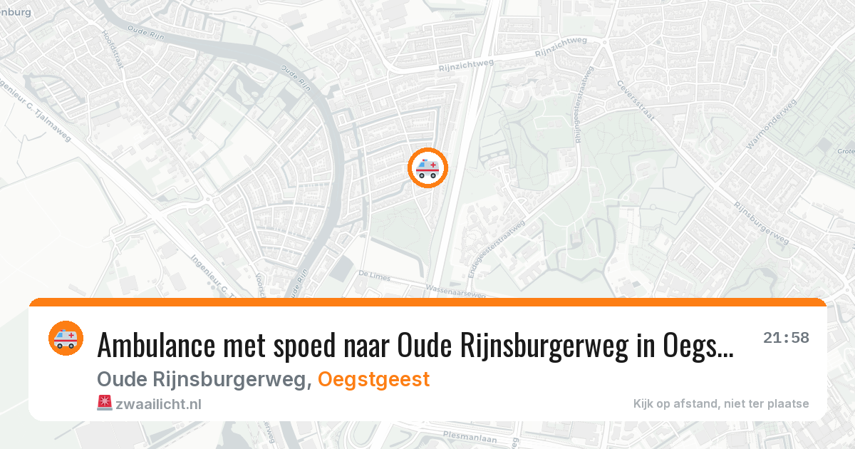Ambulance met spoed naar Oude Rijnsburgerweg in Oegstgeest — 8 jul 2026