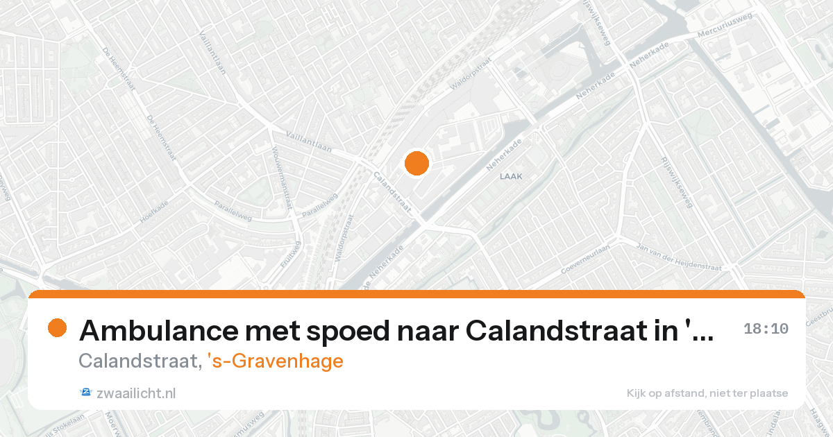 Ambulance met spoed naar Calandstraat in 's-Gravenhage — 2 mei 2026