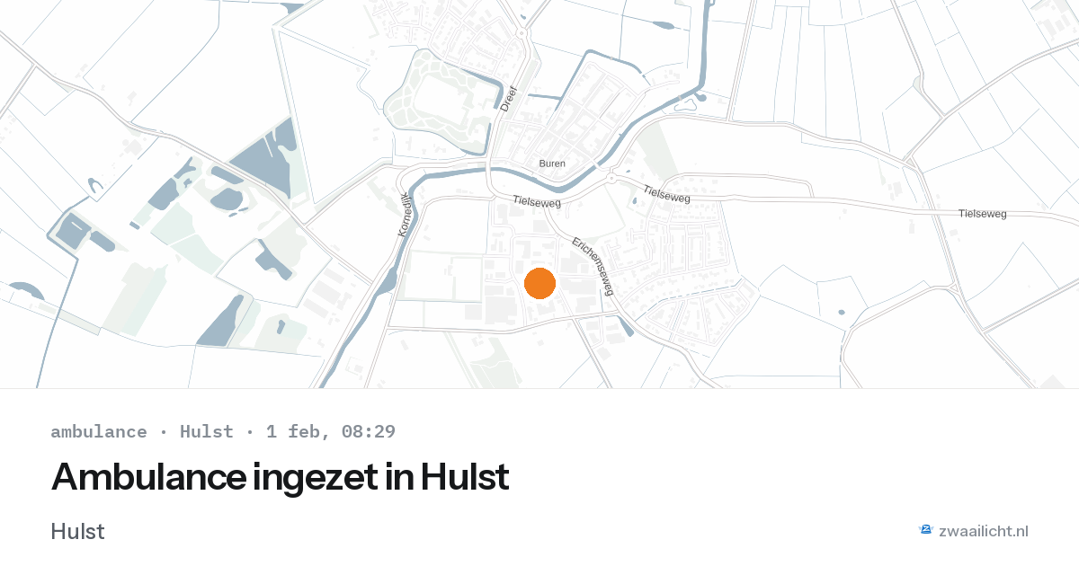 Ambulance ingezet in Hulst — 1 feb 2026