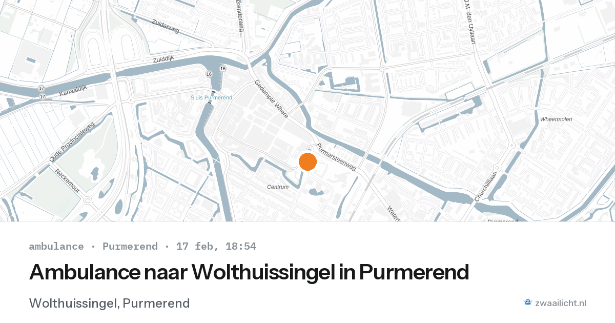 Ambulance naar Wolthuissingel in Purmerend — 17 feb 2026