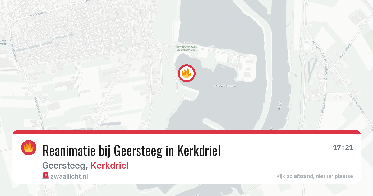 Reanimatie bij Geersteeg in Kerkdriel — 21 jun 2026