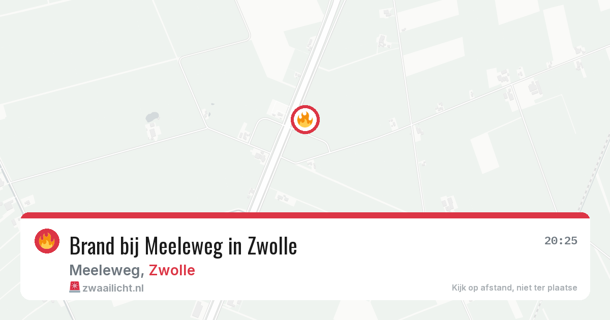 Brand bij Meeleweg in Zwolle — 6 apr 2026