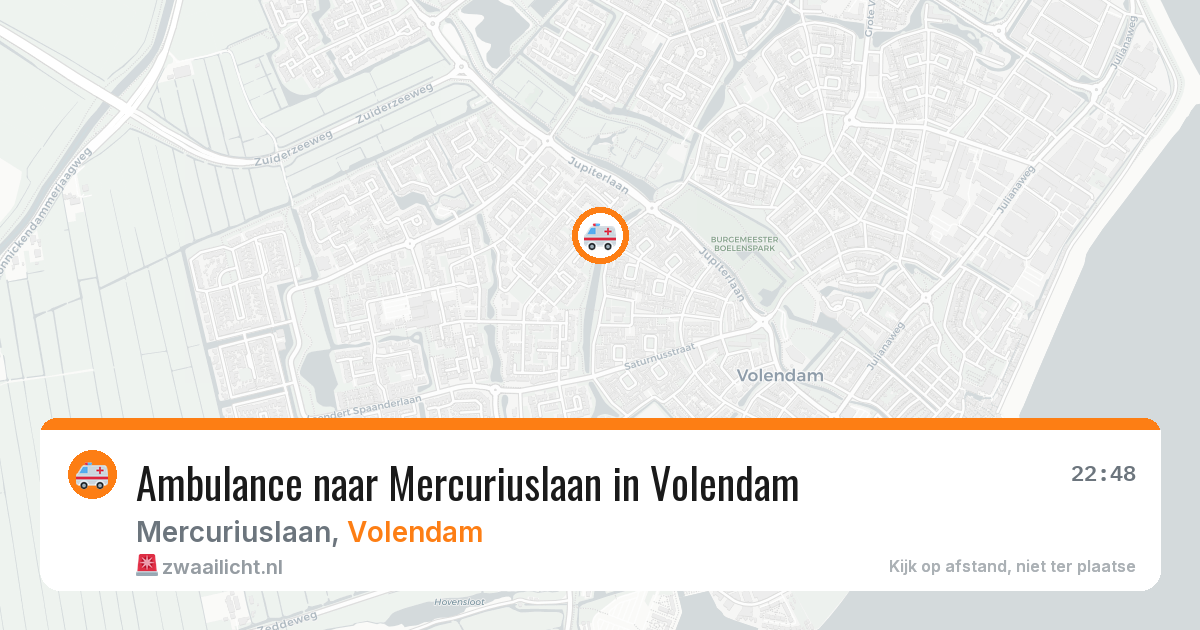 Ambulance naar Mercuriuslaan in Volendam — 5 apr 2026