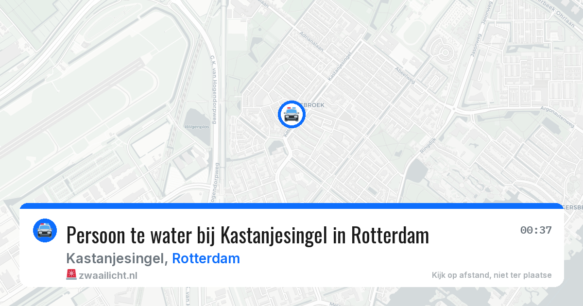 Persoon te water bij Kastanjesingel in Rotterdam — 6 jul 2026