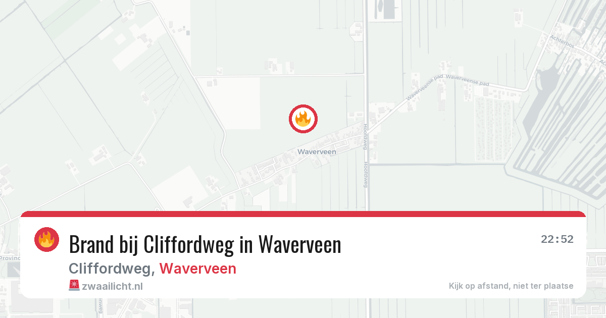 Brand bij Cliffordweg in Waverveen — 27 jun 2026