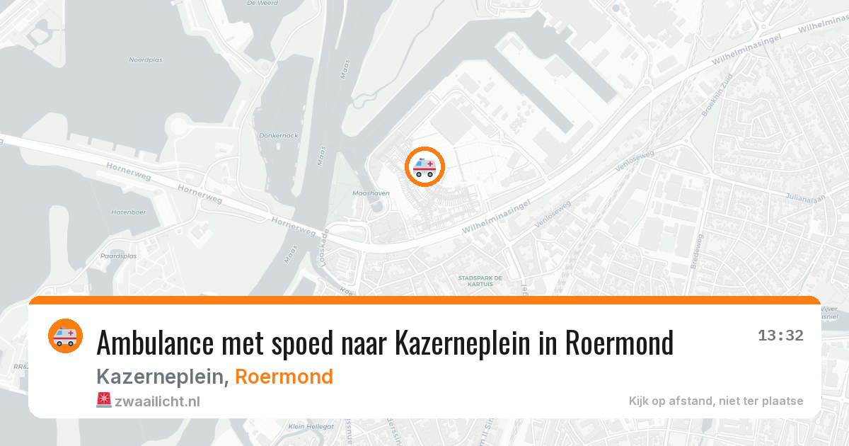 Ambulance met spoed naar Kazerneplein in Roermond — 23 mrt 2026