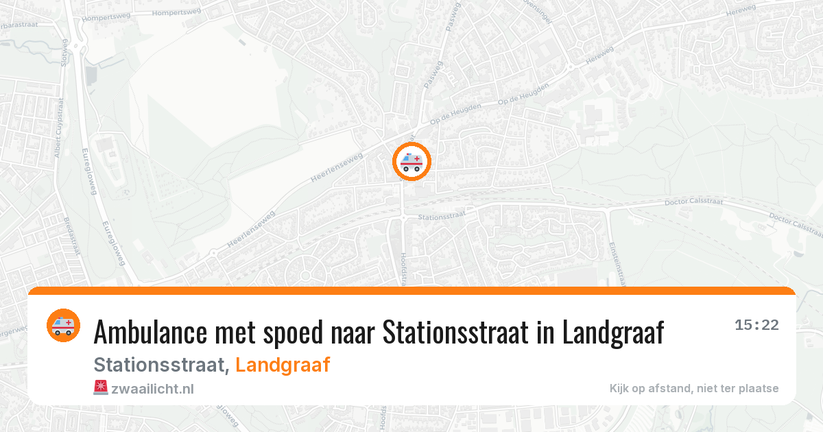 Ambulance met spoed naar Stationsstraat in Landgraaf — 21 jun 2026
