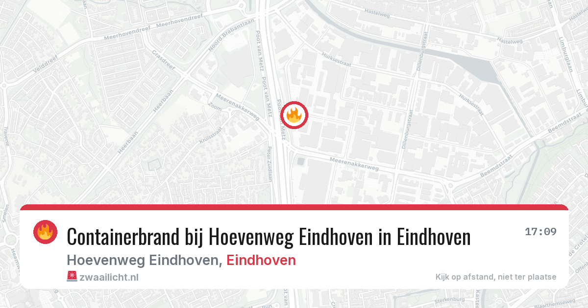 Containerbrand bij Hoevenweg Eindhoven in Eindhoven — 12 jul 2026