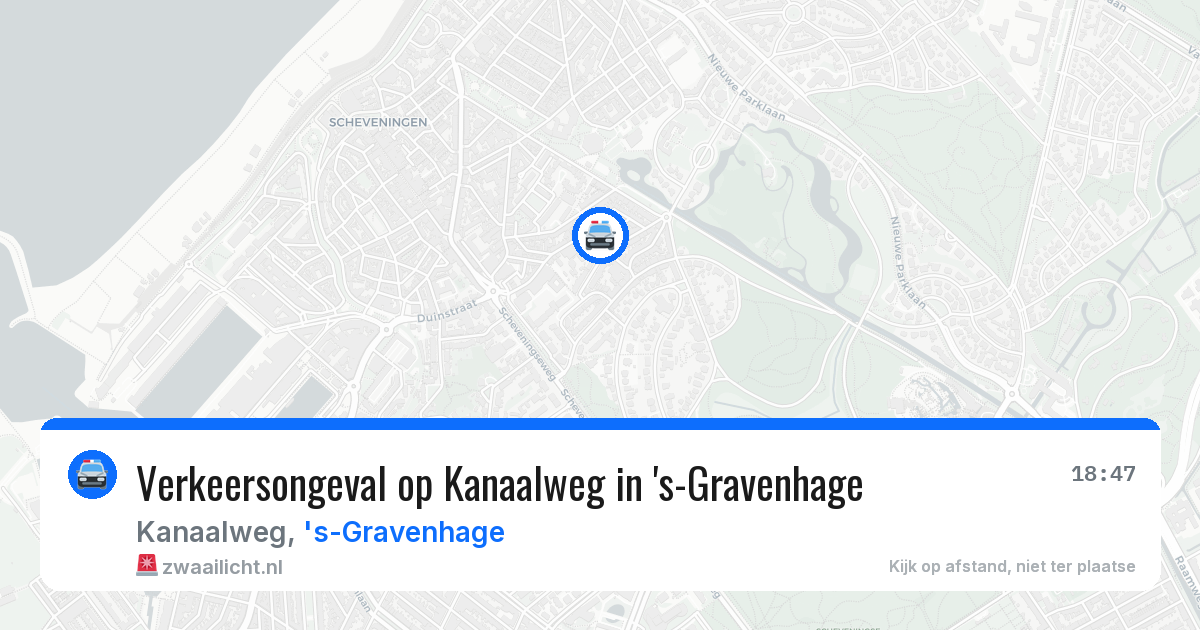Verkeersongeval op Kanaalweg in 's-Gravenhage — 9 mei 2026