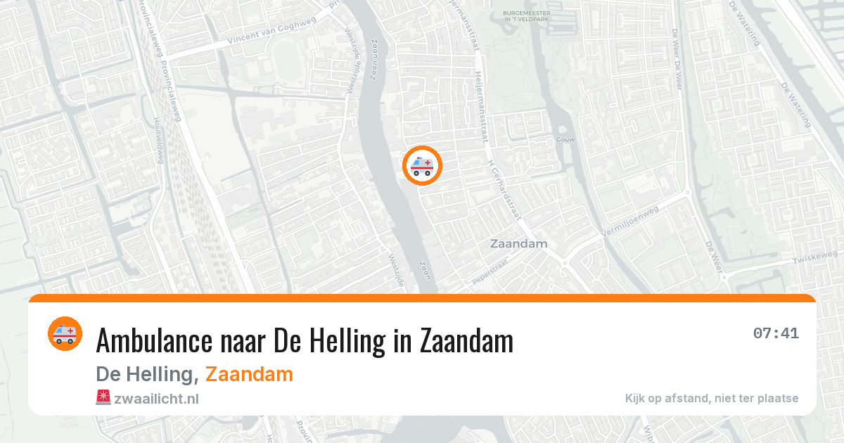 Ambulance naar De Helling in Zaandam — 22 jul 2026