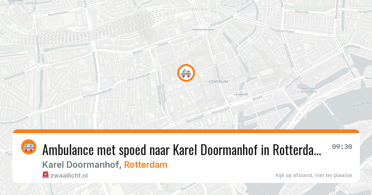 Ambulance met spoed naar Karel Doormanhof in Rotterdam — 15 jun 2026