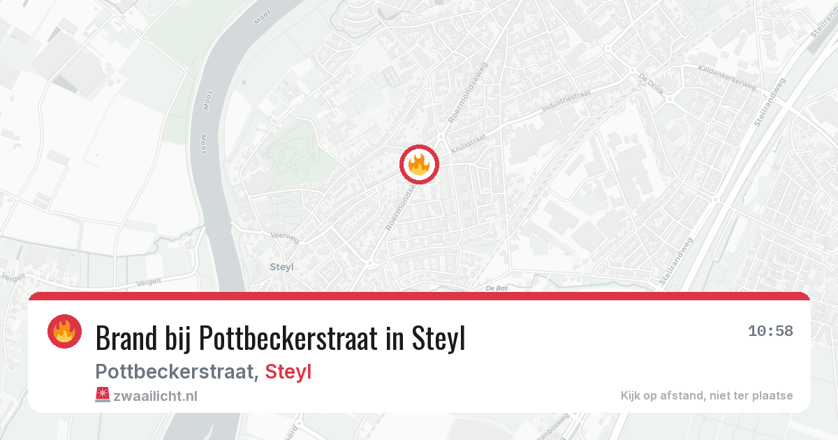 Brand bij Pottbeckerstraat in Steyl — 30 mei 2026
