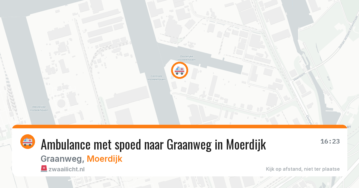 Ambulance met spoed naar Graanweg in Moerdijk — 16 mrt 2026