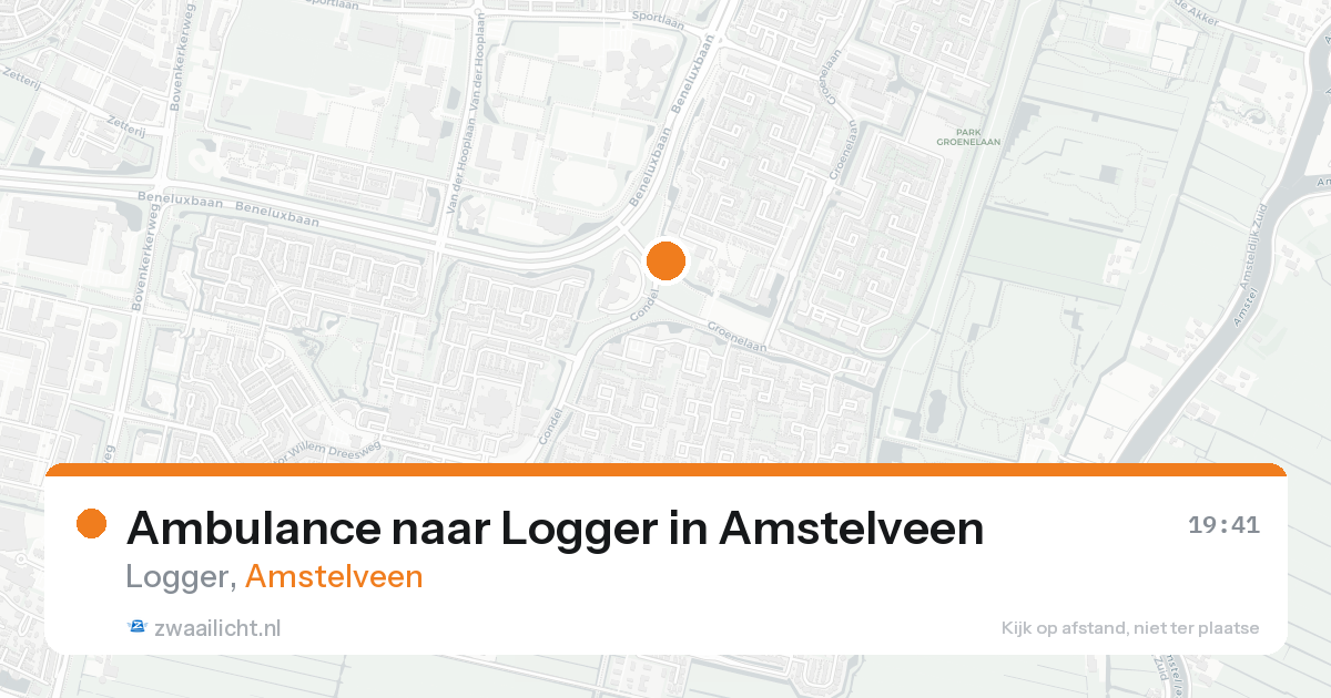 Ambulance naar Logger in Amstelveen — 20 aug 2026