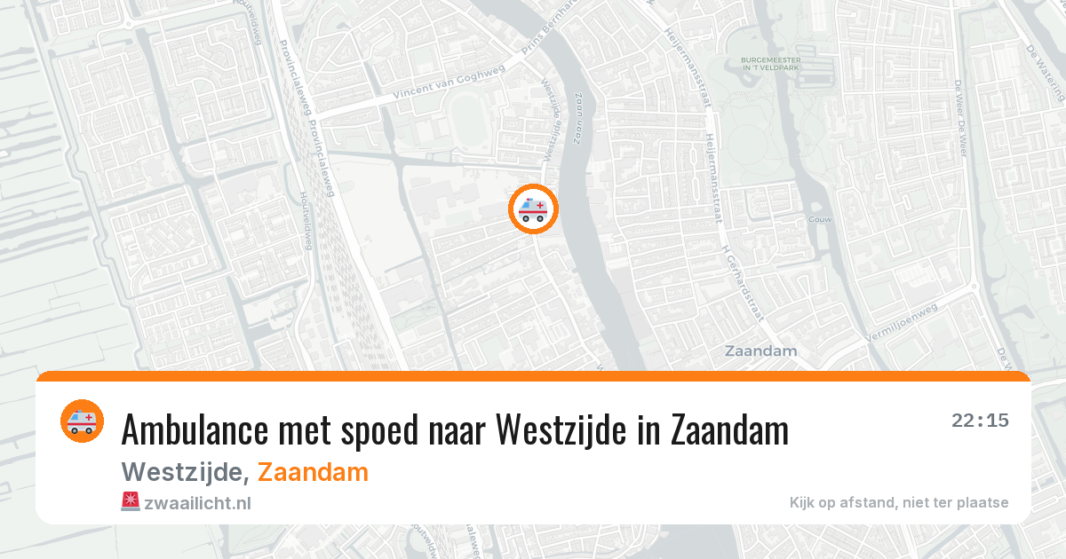 Ambulance met spoed naar Westzijde in Zaandam — 27 apr 2026
