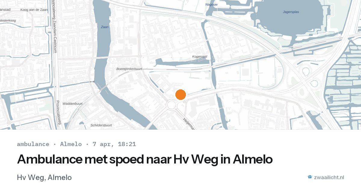 Ambulance met spoed naar Hv Weg in Almelo — 7 apr 2026