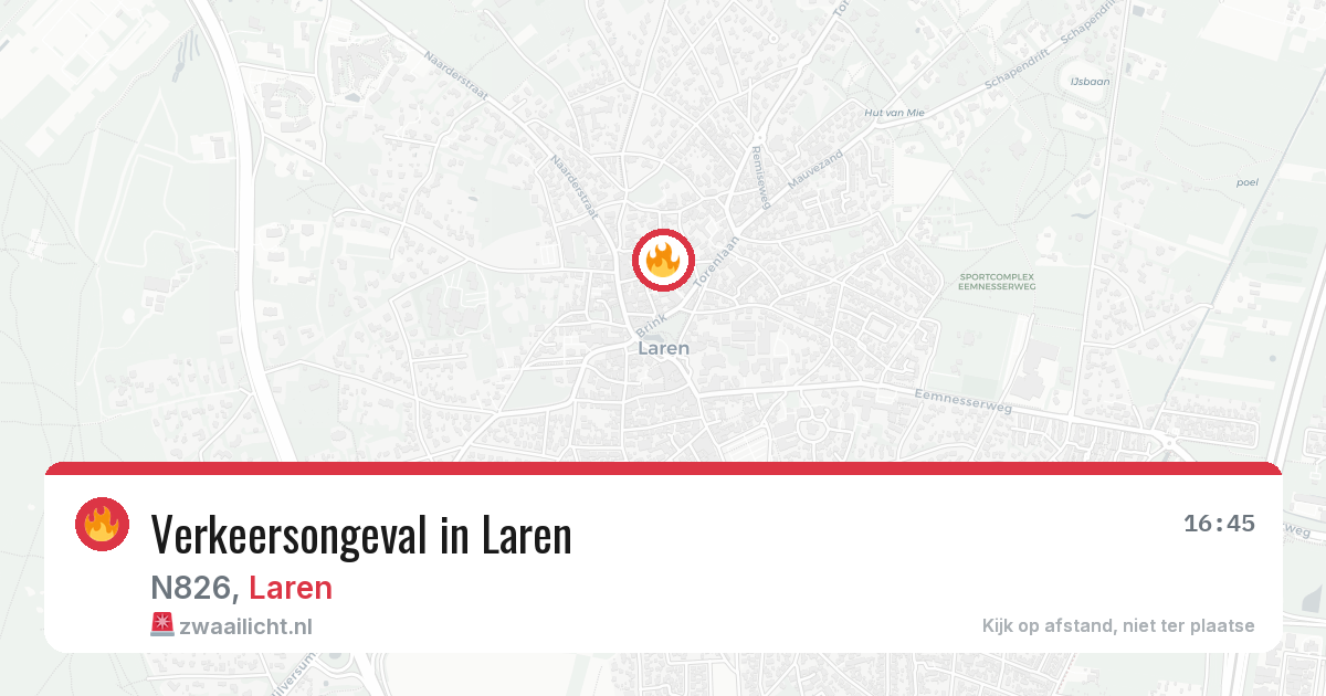 Verkeersongeval in Laren — 7 apr 2026