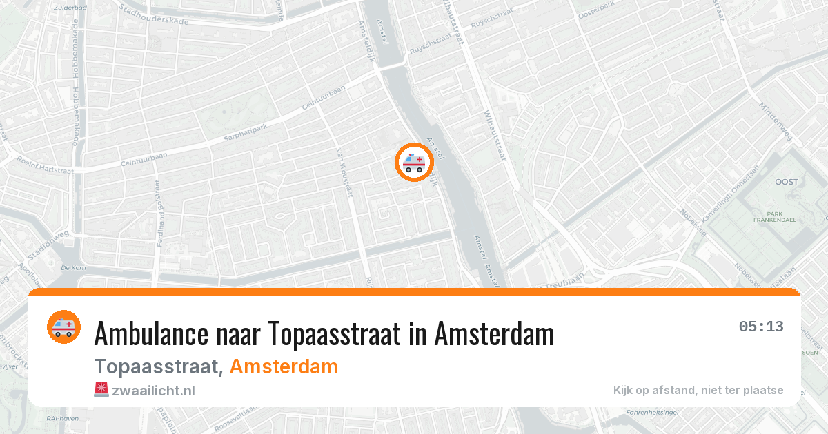 Ambulance naar Topaasstraat in Amsterdam — 8 jun 2026