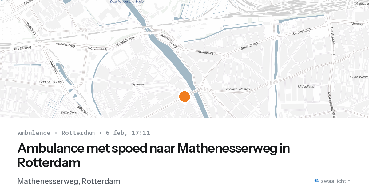 Ambulance met spoed naar Mathenesserweg in Rotterdam — 6 feb 2026