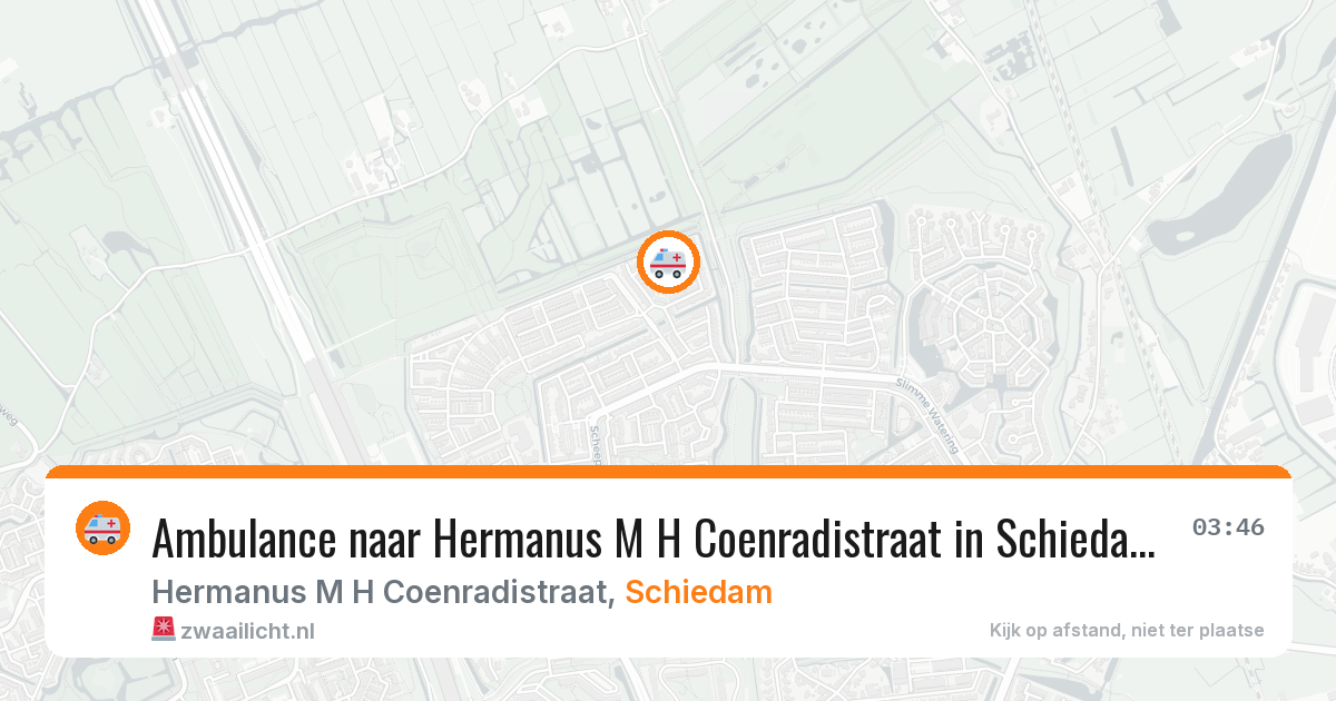 Ambulance naar Hermanus M H Coenradistraat in Schiedam — 9 apr 2026