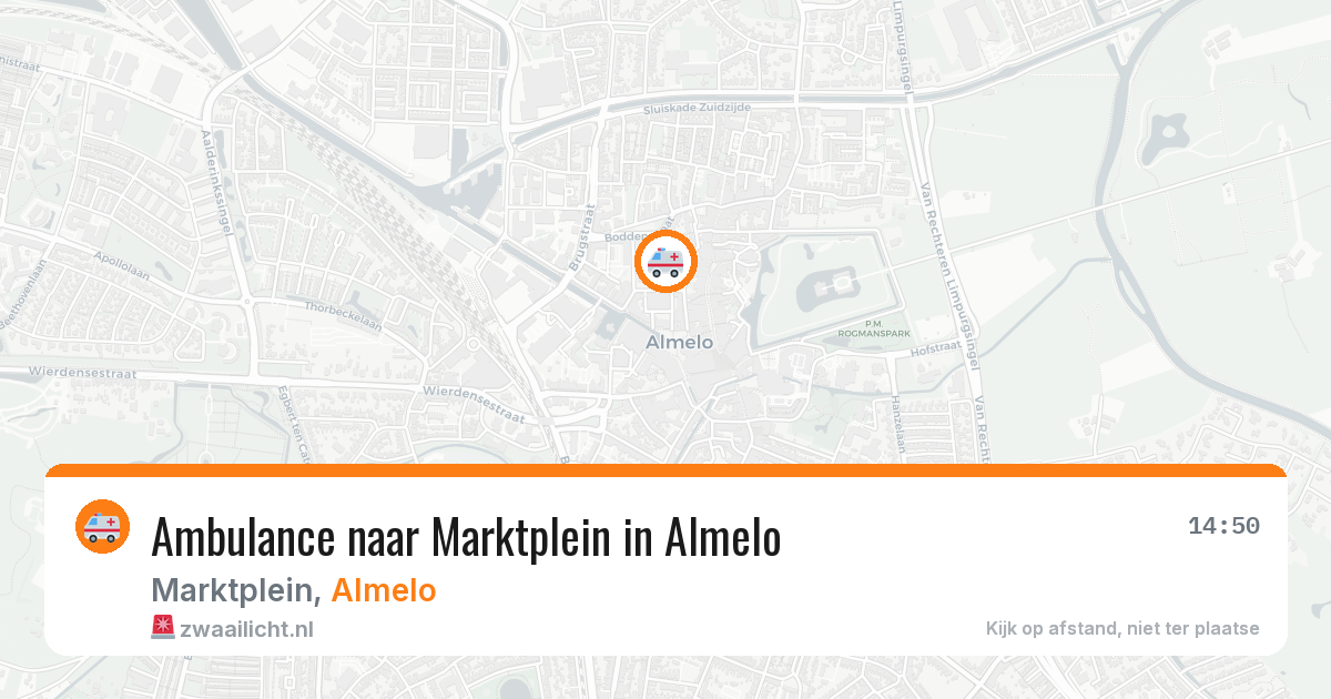 Ambulance naar Marktplein in Almelo — 12 aug 2026
