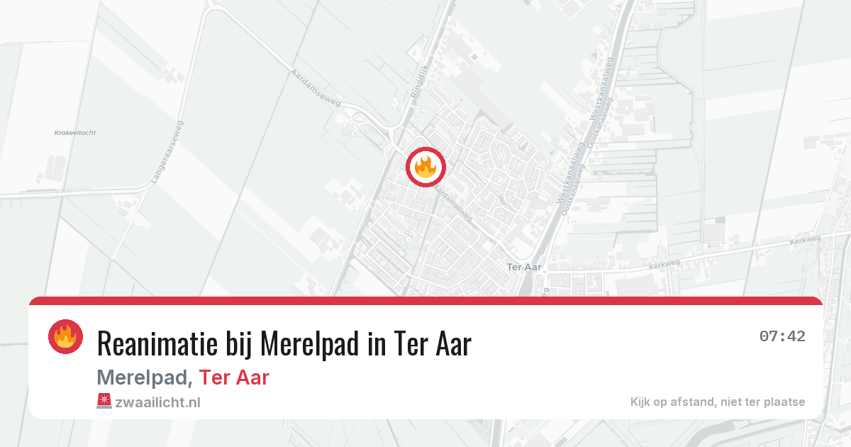 Reanimatie bij Merelpad in Ter Aar — 4 feb 2026