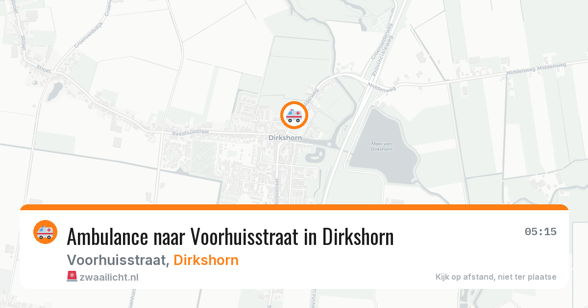 Ambulance naar Voorhuisstraat in Dirkshorn — 16 jul 2026