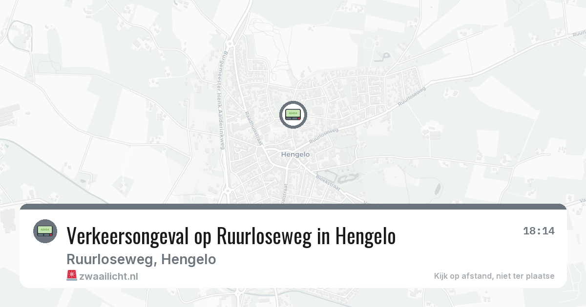 Verkeersongeval op Ruurloseweg in Hengelo — 31 mei 2026