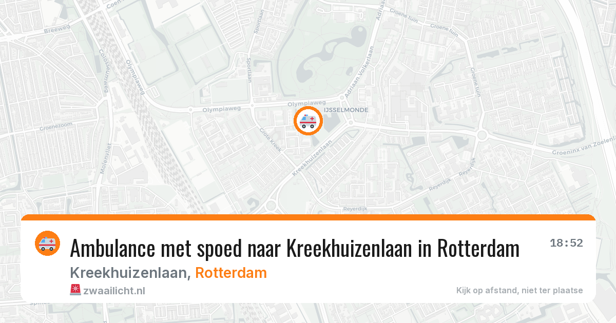 Ambulance met spoed naar Kreekhuizenlaan in Rotterdam — 30 mrt 2026