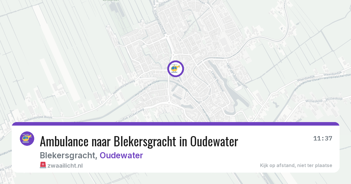 Ambulance naar Blekersgracht in Oudewater — 26 jun 2026