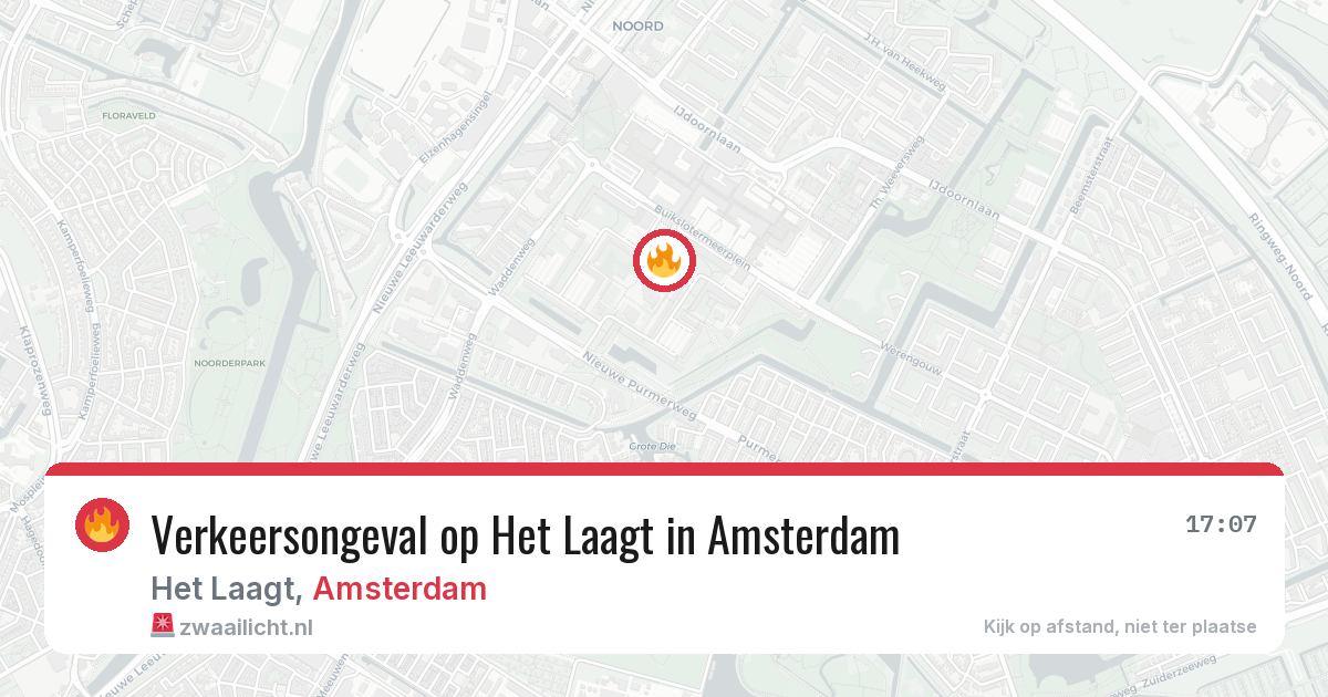 Verkeersongeval op Het Laagt in Amsterdam — 20 jun 2026