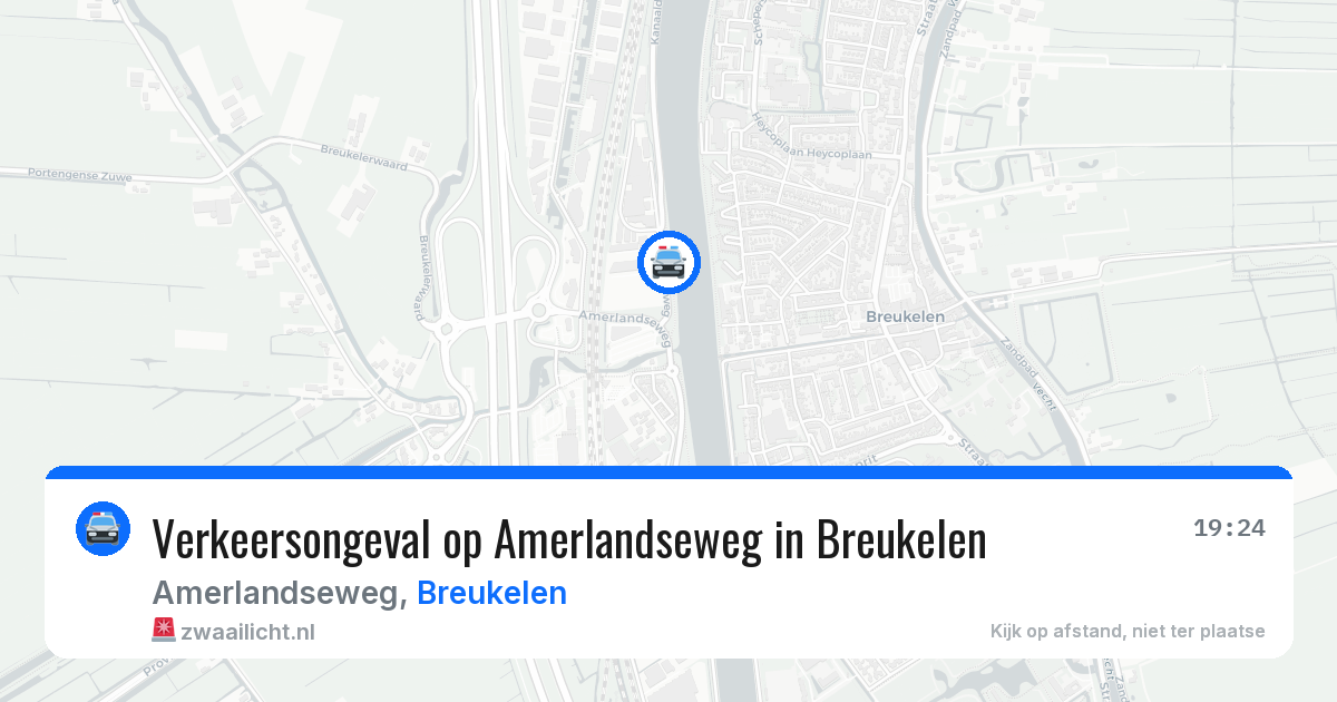 Verkeersongeval op Amerlandseweg in Breukelen — 16 jul 2026