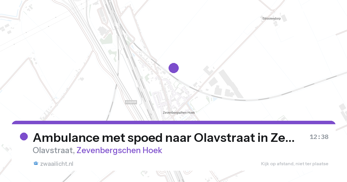 Ambulance met spoed naar Olavstraat in Zevenbergschen Hoek — 27 aug 2026