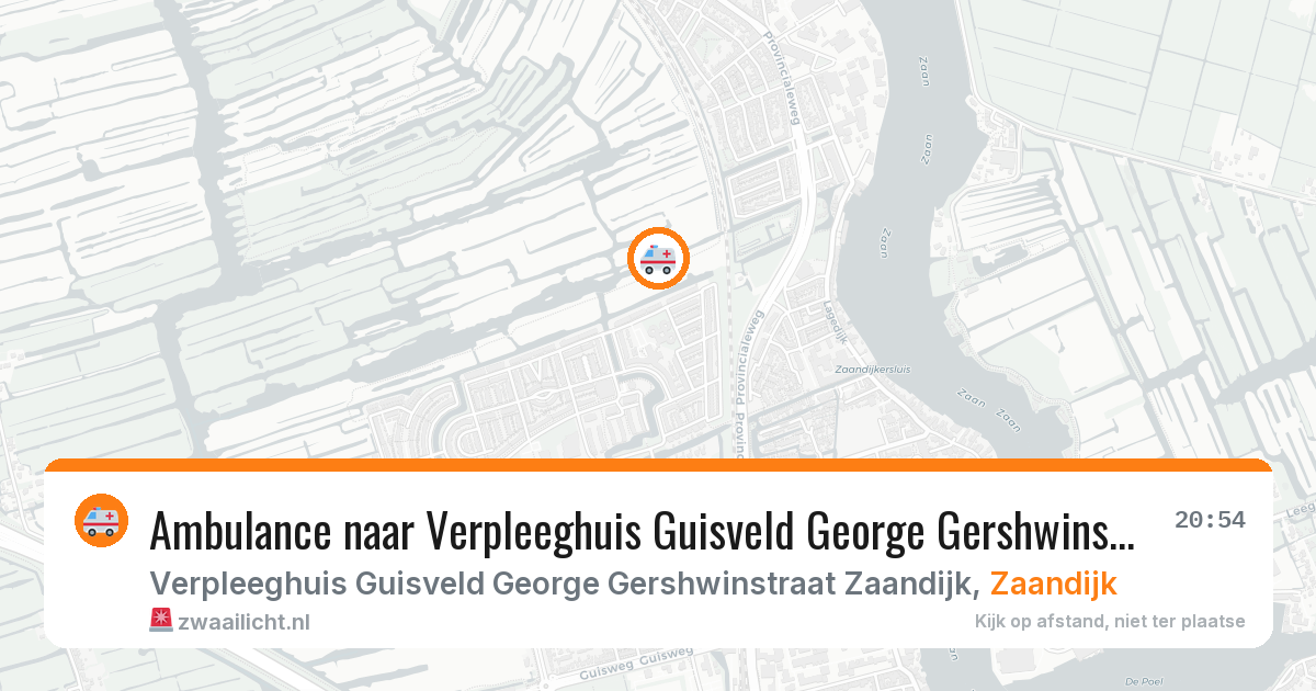 Ambulance naar Verpleeghuis Guisveld George Gershwinstraat Zaandijk in Zaandijk — 31 jul 2026