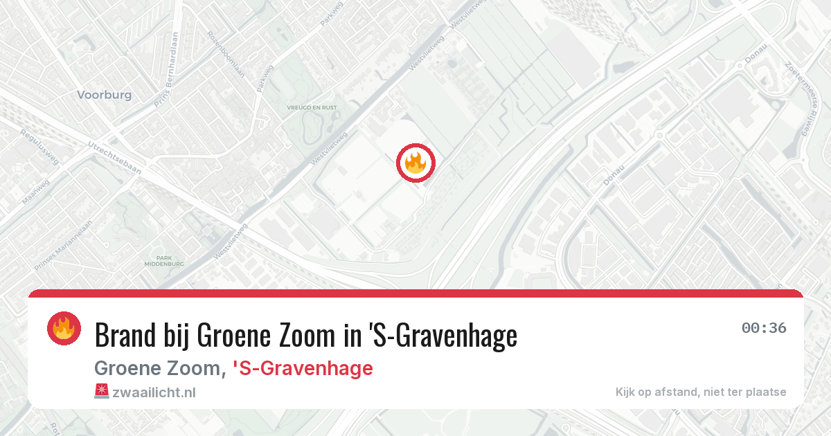 Brand bij Groene Zoom in 'S-Gravenhage — 25 jun 2026