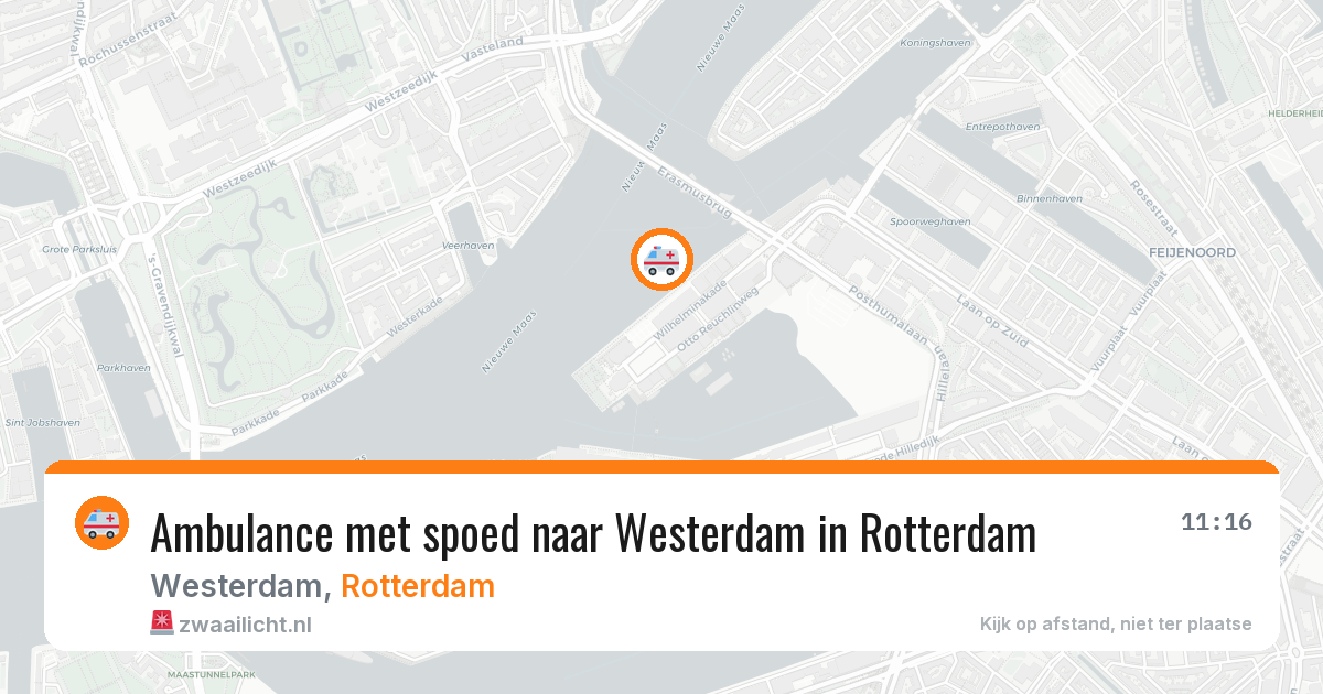 Ambulance met spoed naar Westerdam in Rotterdam — 15 jul 2026