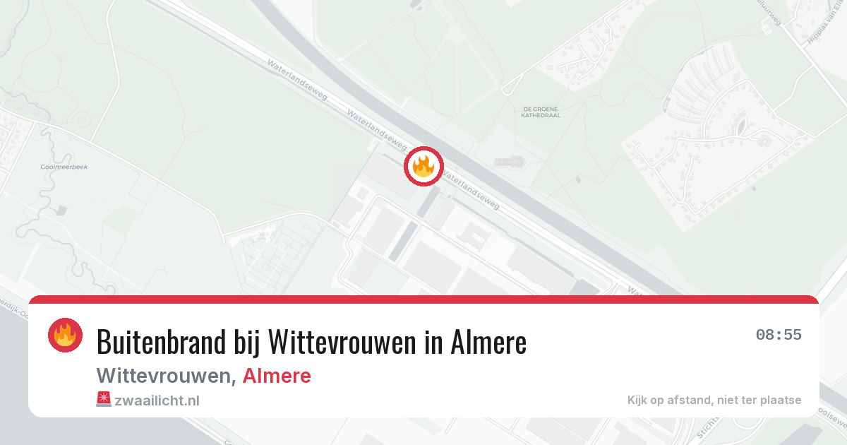Buitenbrand bij Wittevrouwen in Almere — 4 jun 2026