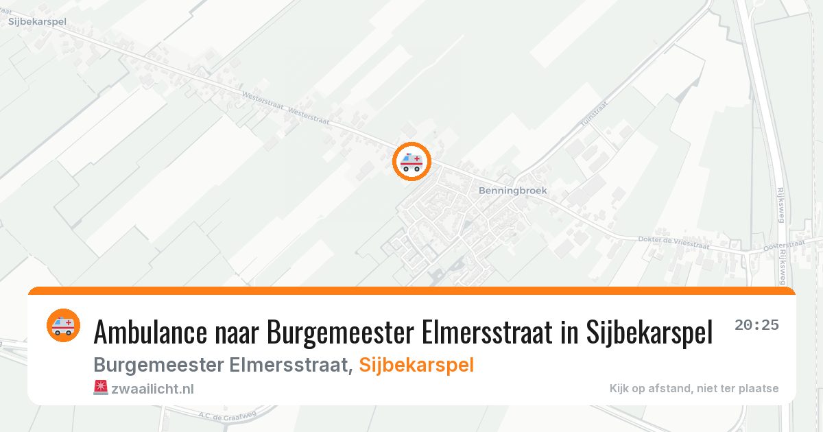 Ambulance naar Burgemeester Elmersstraat in Sijbekarspel — 12 jul 2026